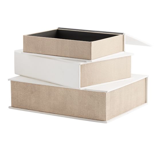 Decorative Fabric Boxes, Set of 3 Pottery Barn