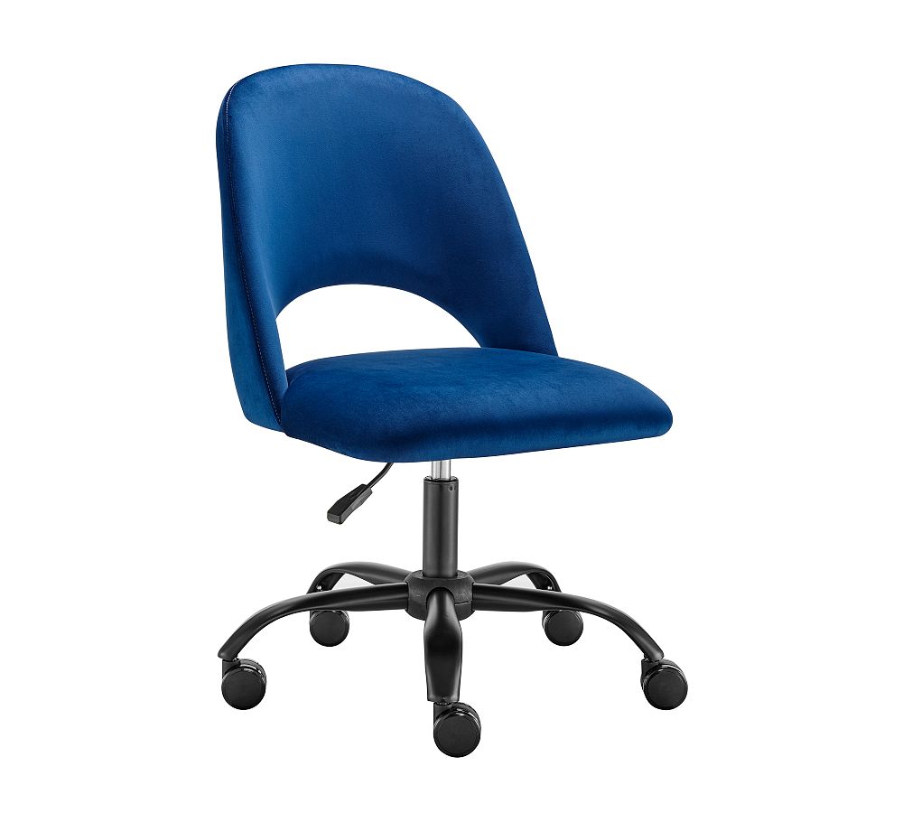 Haven Upholstered Swivel Desk Chair Pottery Barn