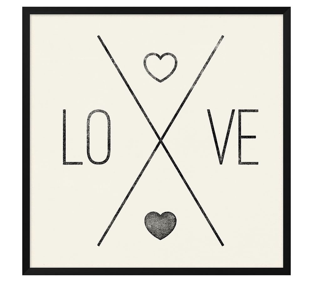 Crossed Love Sentiment Framed Print