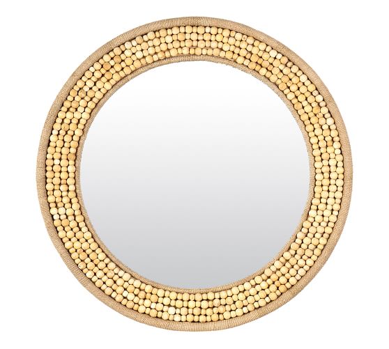 Chula Vista Beaded Round Wall Mirror Pottery Barn