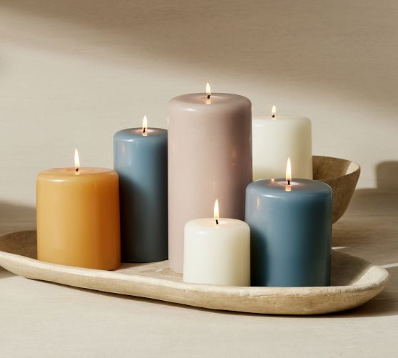 Modern Curved Pillar Candles Pottery Barn