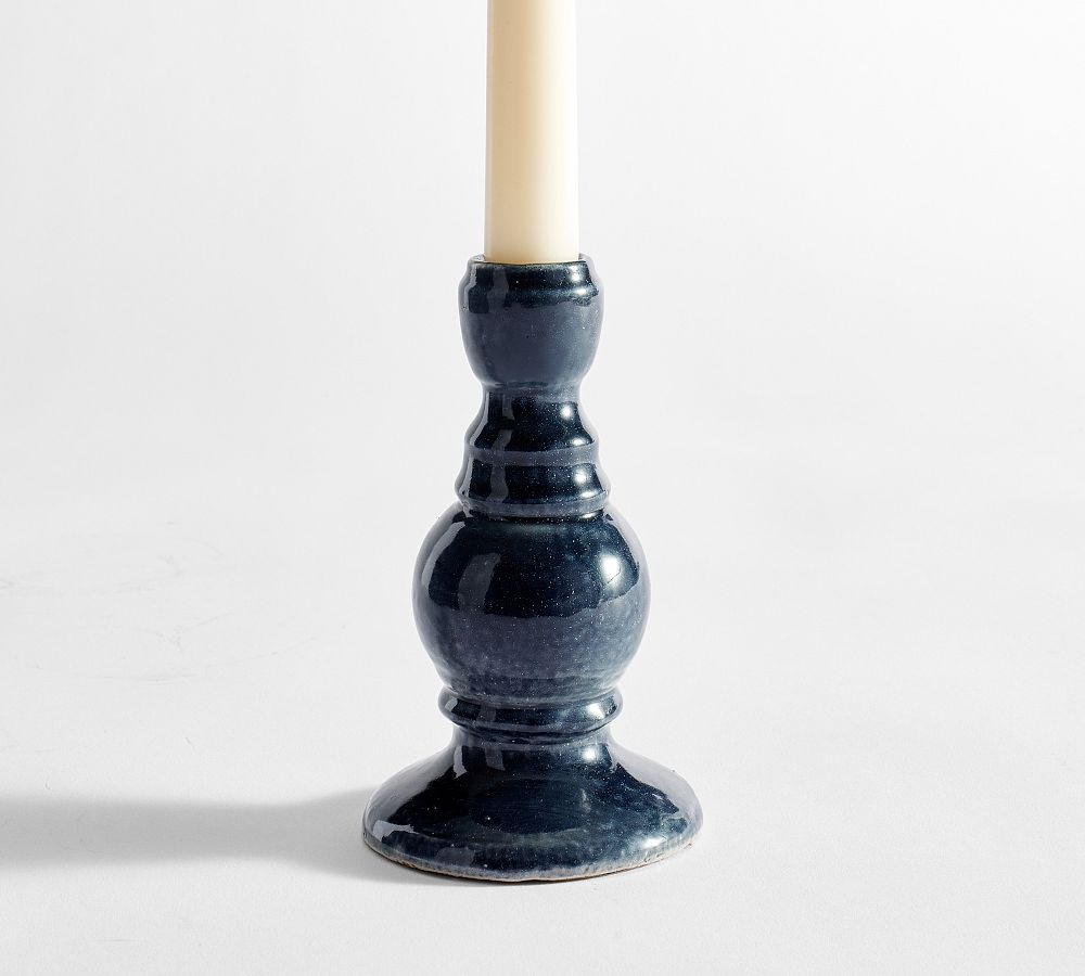 Handcrafted Emery Ceramic Candlestick Pottery Barn