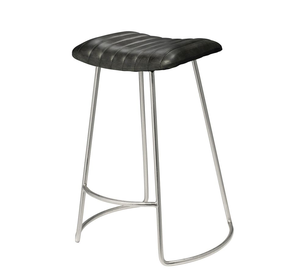 Wendy Leather Stool | Pottery Barn