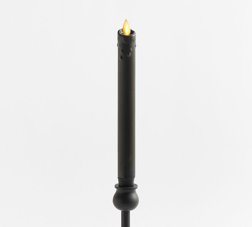 Premium Flickering Flameless Wax Taper Candle Pottery Barn