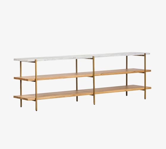 Modern Marble Media Console Pottery Barn
