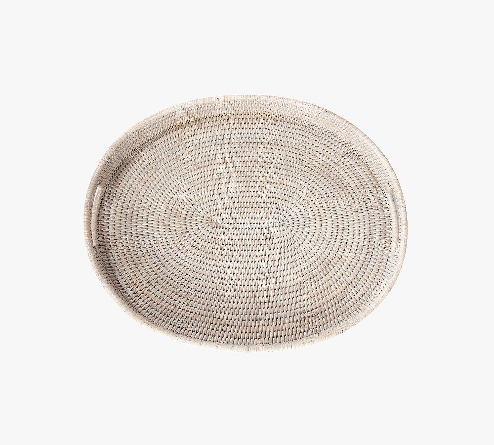 Tava Handwoven Rattan Oval Serving Tray