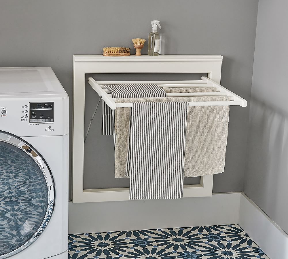 Over the Washer and Dryer Storage Shelf, Laundry Room Drying Rack