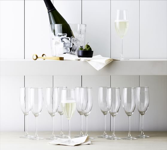 Entertaining Essentials Champagne Flutes Set of 12 Pottery Barn