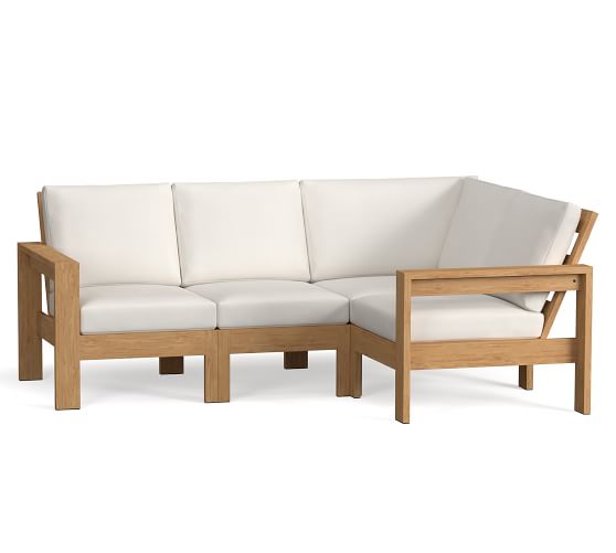 Malibu Teak 4Piece Outdoor Sectional (85") Pottery Barn