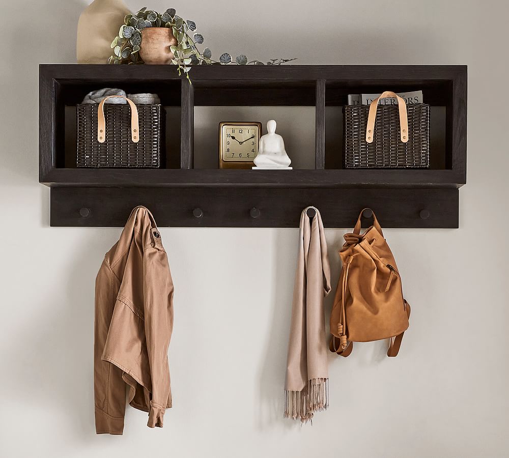 Coat Rack, Large Wall Wood Shelf With Coat Hooks, Wall Rack, Towel Rack  With Shelf -  Canada