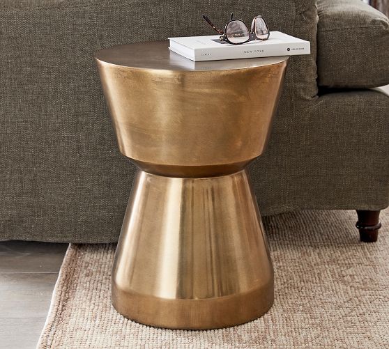 Shae Round Metal Accent Table