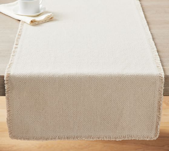 Mason Handwoven Cotton Fringe Table Runner