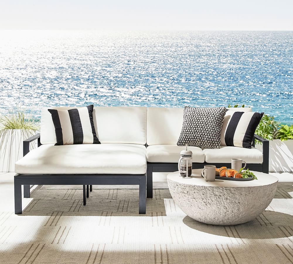 Patio couch with online chaise