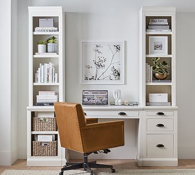 White Desk with Drawers and Hutch, White Desk Wooden Executive Desks with  Storage Shelf, Writing Desk with File Drawer, Home Office Desk, for Small