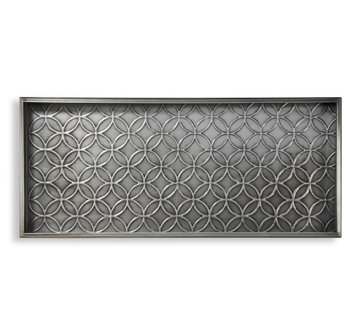 Patterned Gray Boot Tray