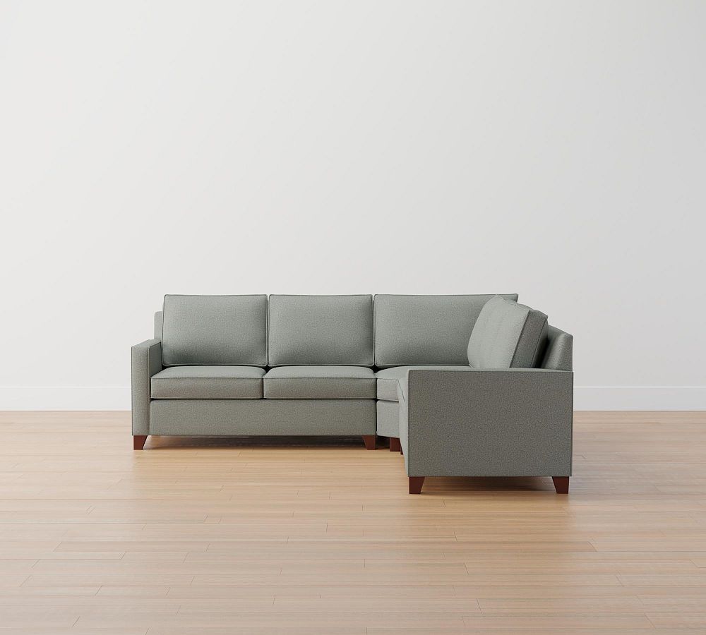 Cameron Square Arm 3-Piece L-Shaped Wedge Sectional (108&quot;)