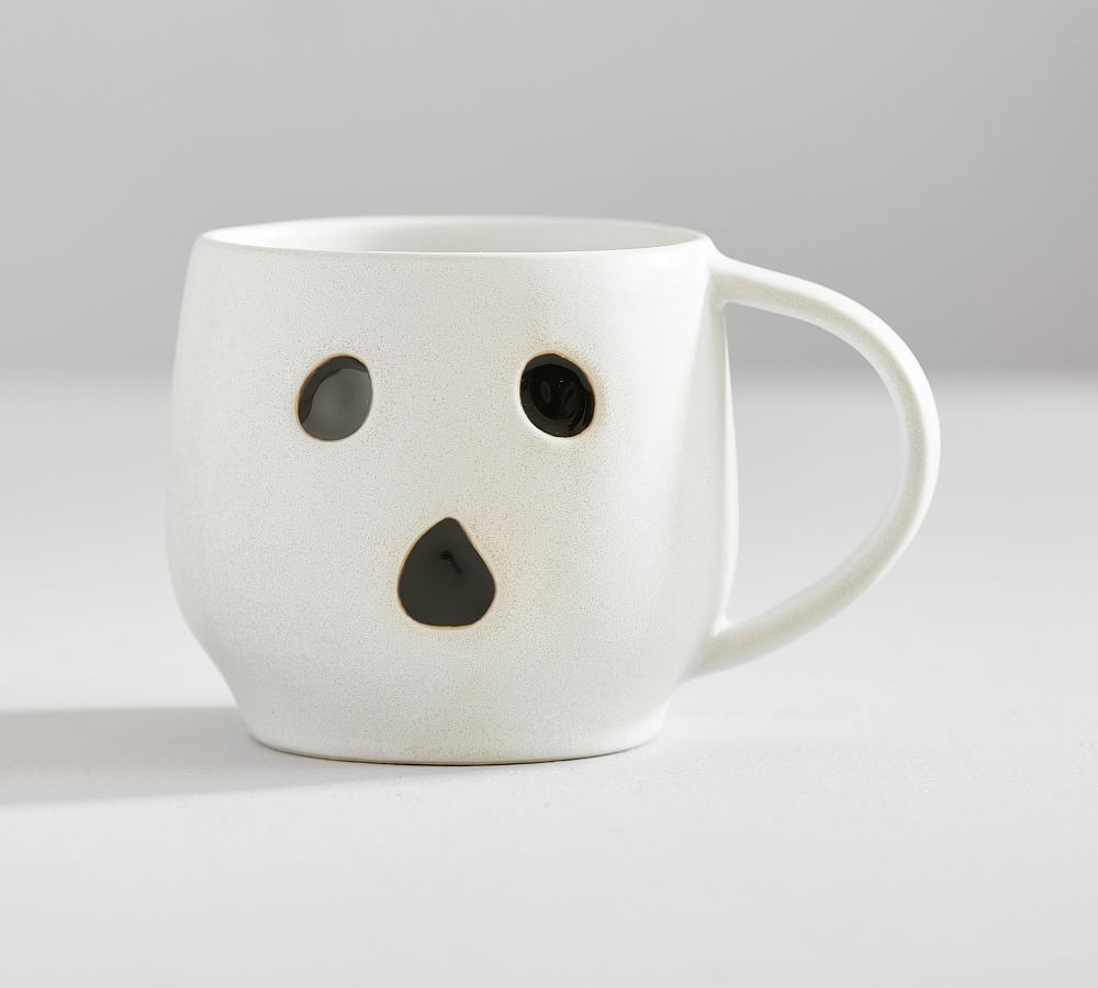 Figural Ghost Stoneware Mugs