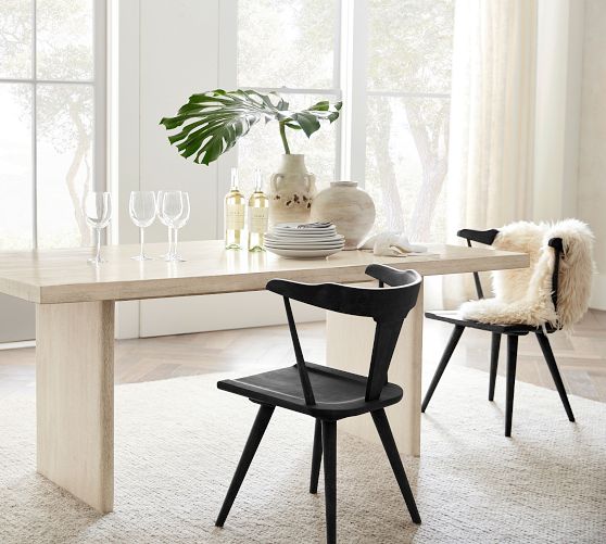 Pottery barn white dining chairs hot sale