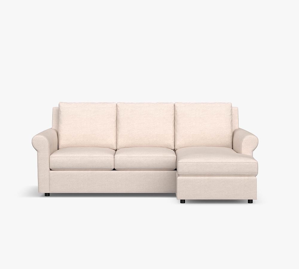 Sanford Roll Arm Reversible Chaise Sectional - Storage Available (77&quot;&ndash;90&quot;)