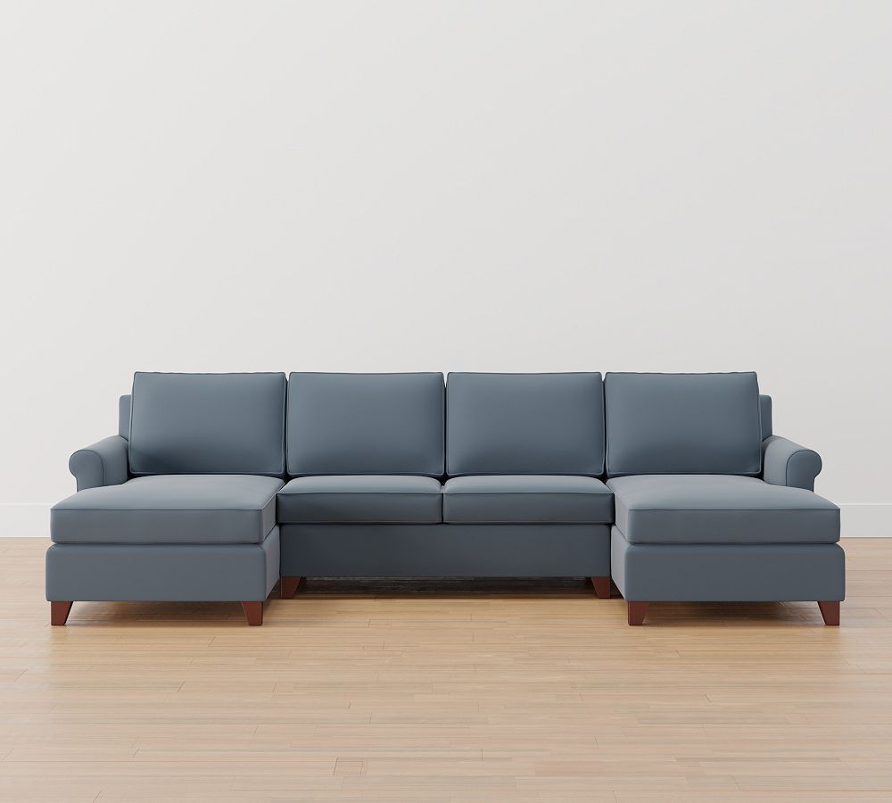 Cameron Roll Arm Upholstered U-Shaped Chaise Sectional