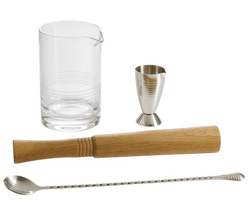 Crafthouse Bar Tool Set (Mixing Glass, Spoon, Jigger & Muddler)