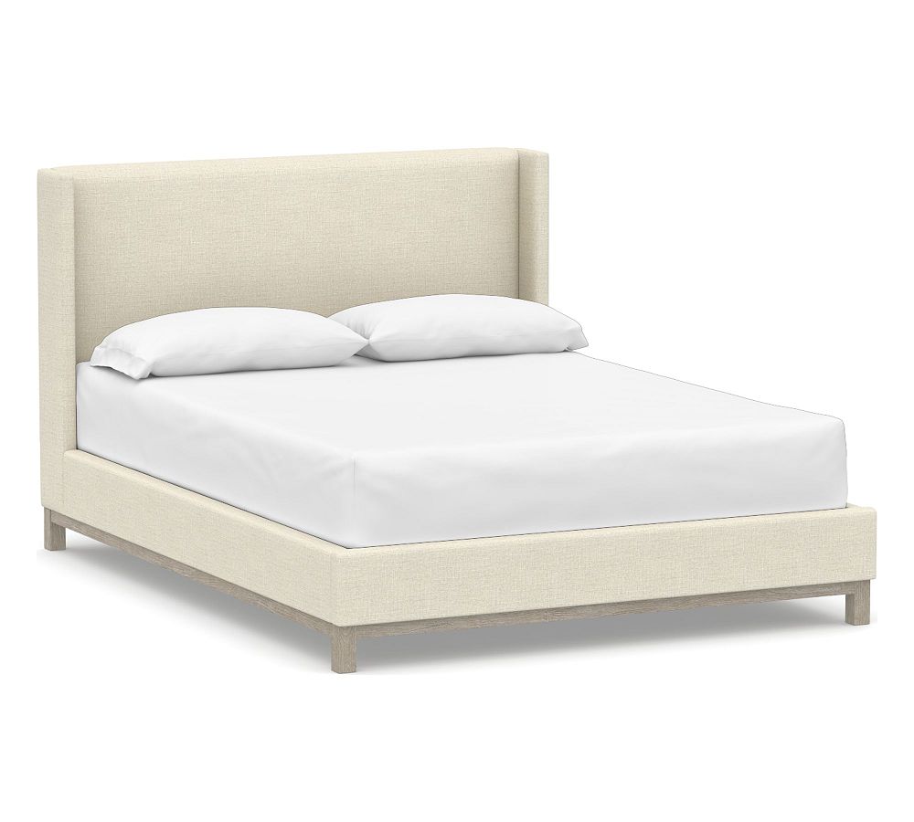 Jake Upholstered Wood Base Platform Bed