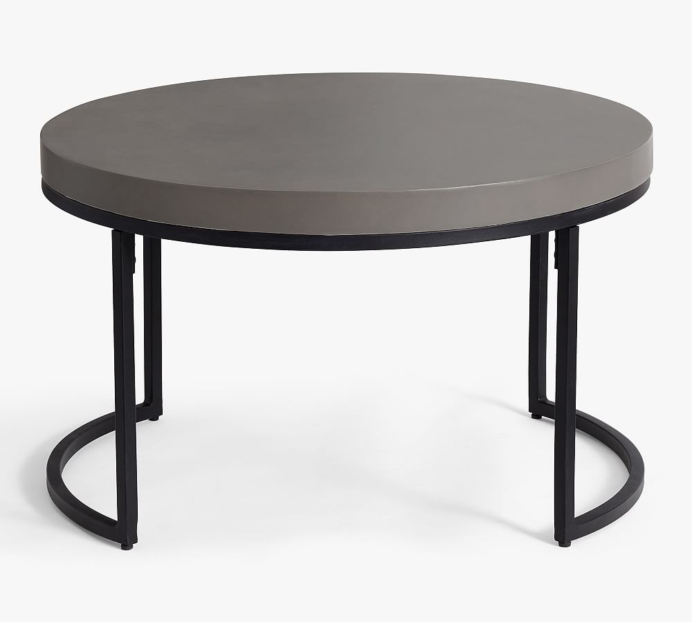 Sloan Concrete Round Nesting Outdoor Coffee Tables
