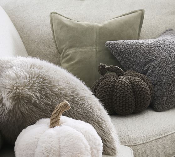 Grey 2024 suede pillows