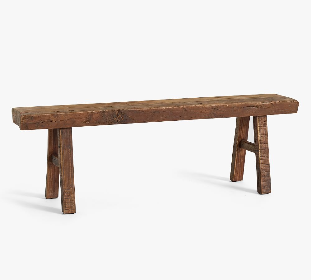 Rustic Reclaimed Wood Bench | Pottery Barn