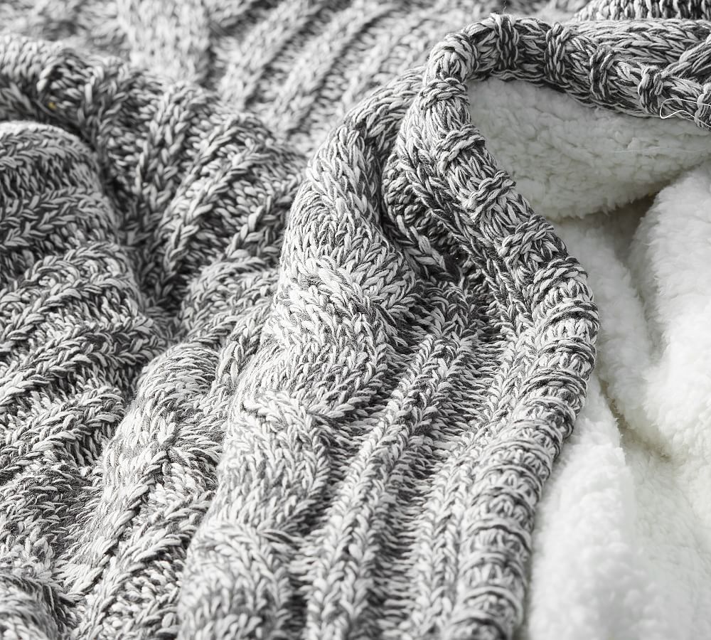 Pottery barn cable online knit throw