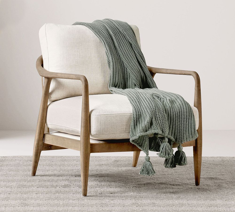 Small upholstered clearance armchair