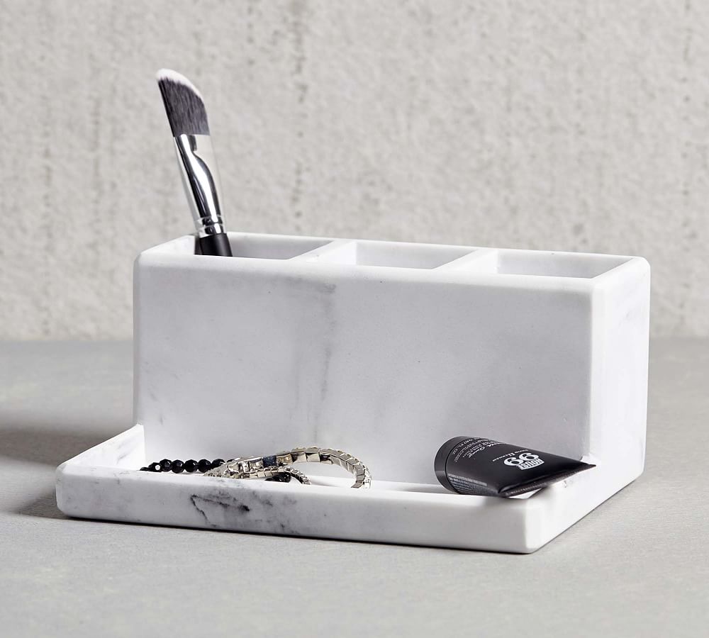 Schmidt Marble Bathroom Organizer | Pottery Barn