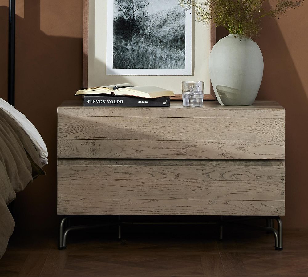 Farrow grey online bedside table