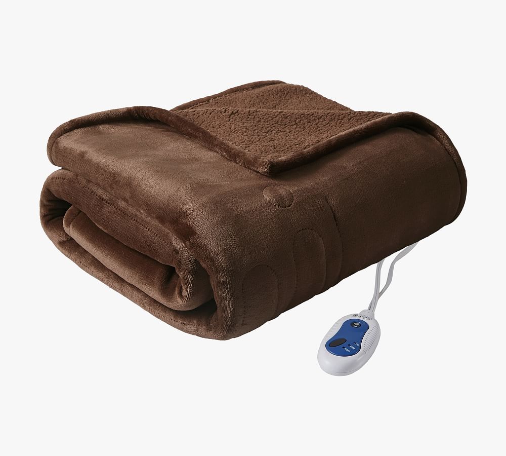 Beautyrest® Heated MicrolighttoBeber Throw Blanket Pottery Barn