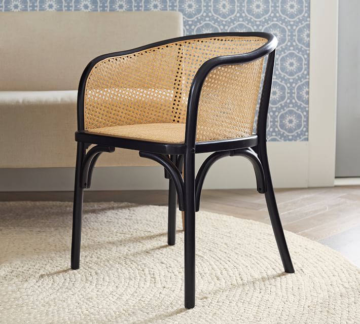 Cane dining best sale chairs black