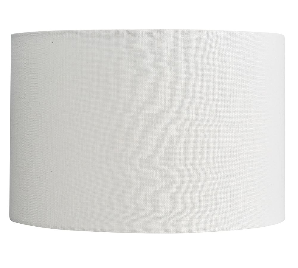 Textured Gallery Straight Sided Shade - White, Extra Large, 19"