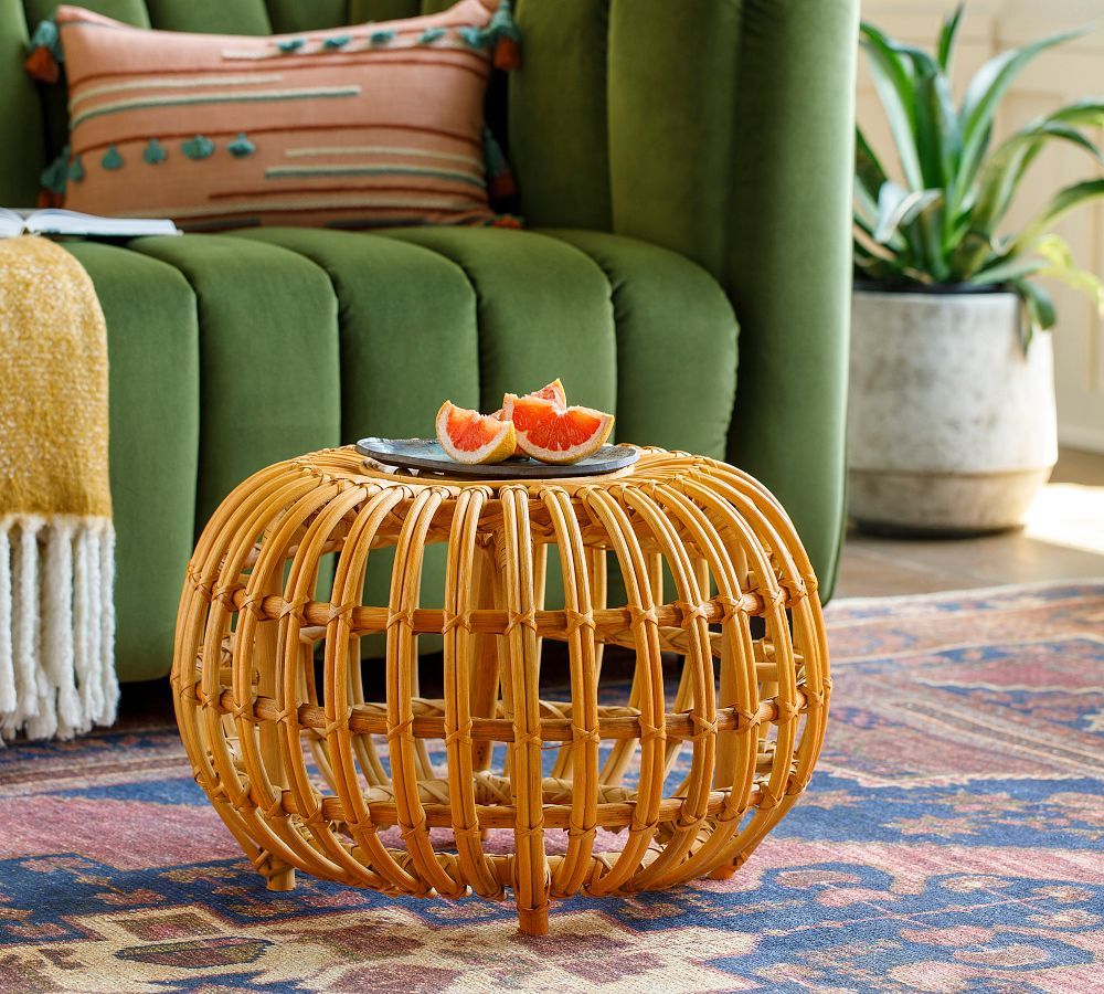 Riley Round Rattan Accent Table