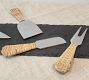 Tava Handwoven Rattan Stainless Steel Cheese Knives - Set of 4
