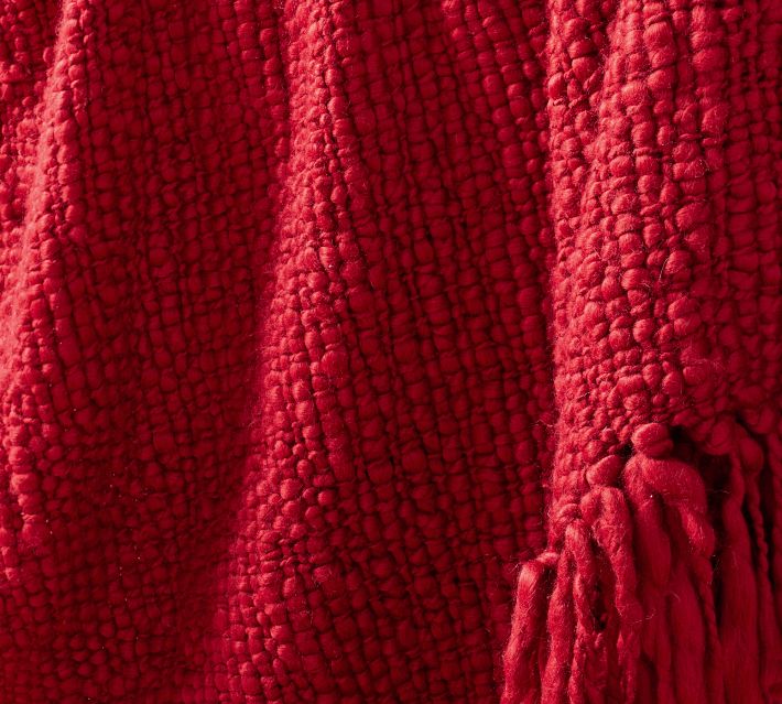Red Chenille Basket Weave Throw Blanket – APT. 6 Skin Co
