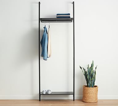 Closet rail online shelf