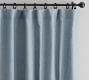 Open Box: Custom Belgian Flax Linen Blackout Curtain - Blue Chambray