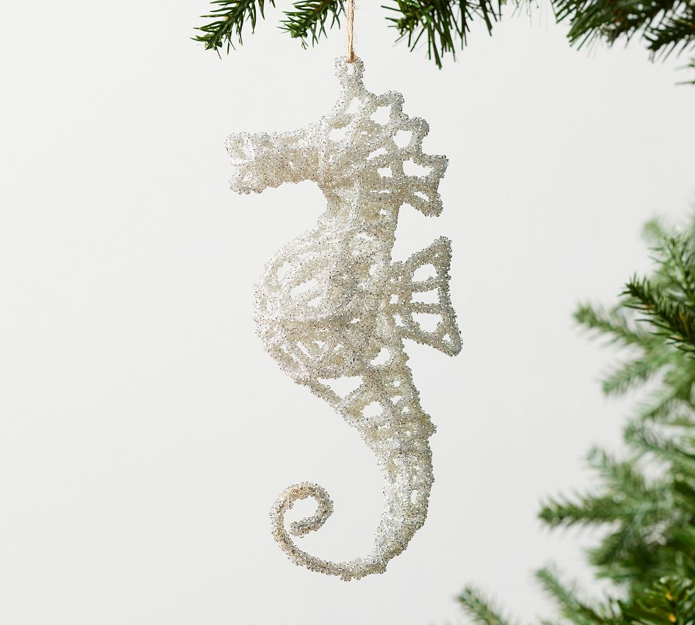 Glitter Seahorse Ornament