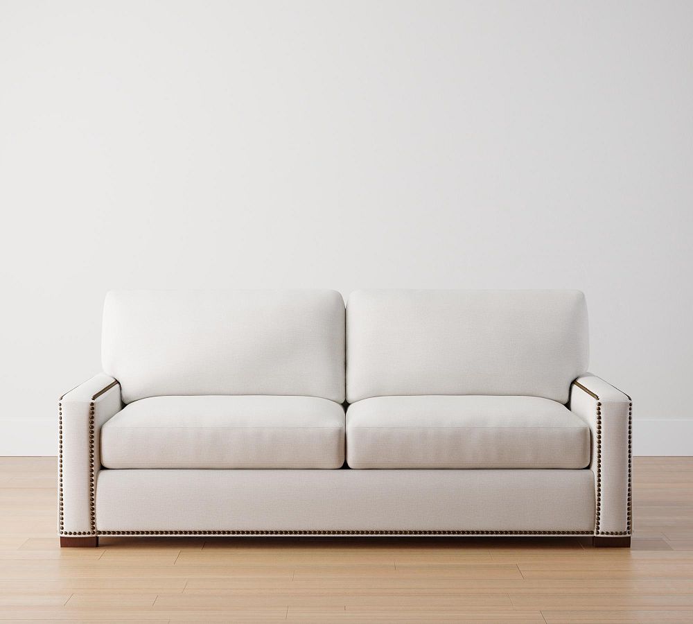 Turner Square Arm Upholstered Sleeper Sofa with Memory Foam Mattress
