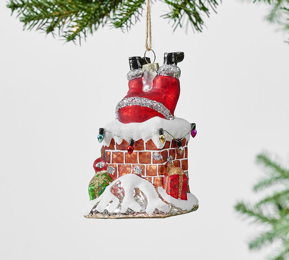 Mercury Santa in Chimney Ornament