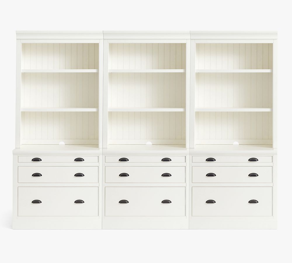Aubrey 108'' Bookcase with Cabinets