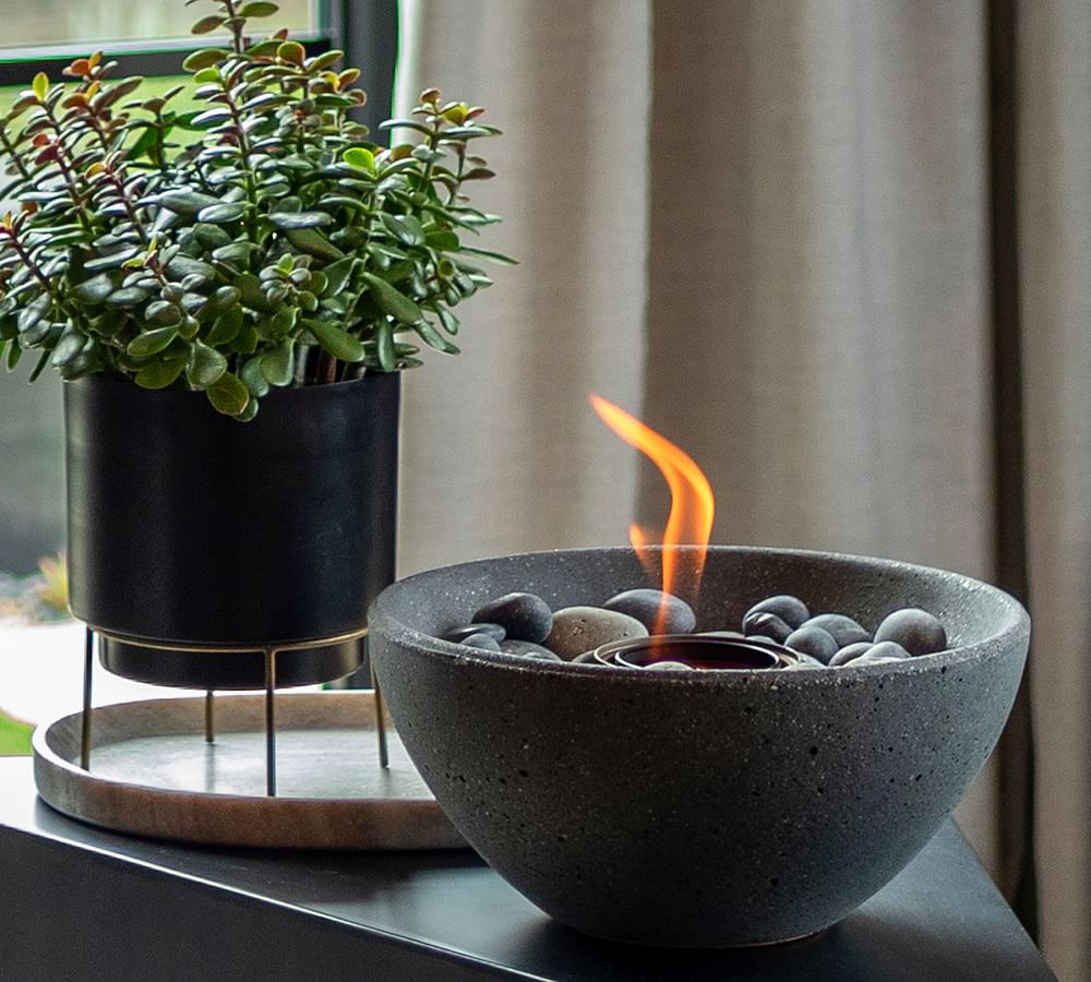 TerraFlame Stone Fire Bowl Tabletop Portable Fireplace Indoors and Out –  TerraFlame®
