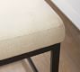 Classic Metal Cantilever Upholstered Stool