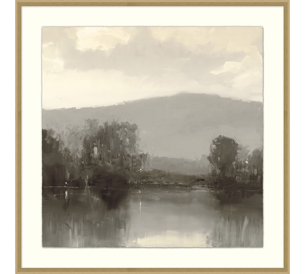 Hillside Lake Framed Print