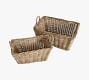 Asheville Woven Rattan Baskets - Set of 2