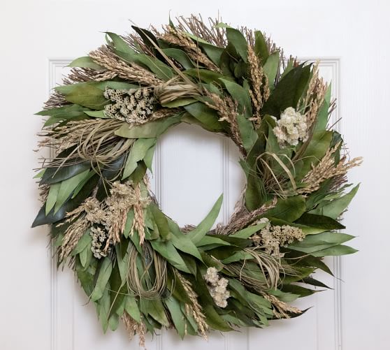 Dried White Oak Wreath | Pottery Barn